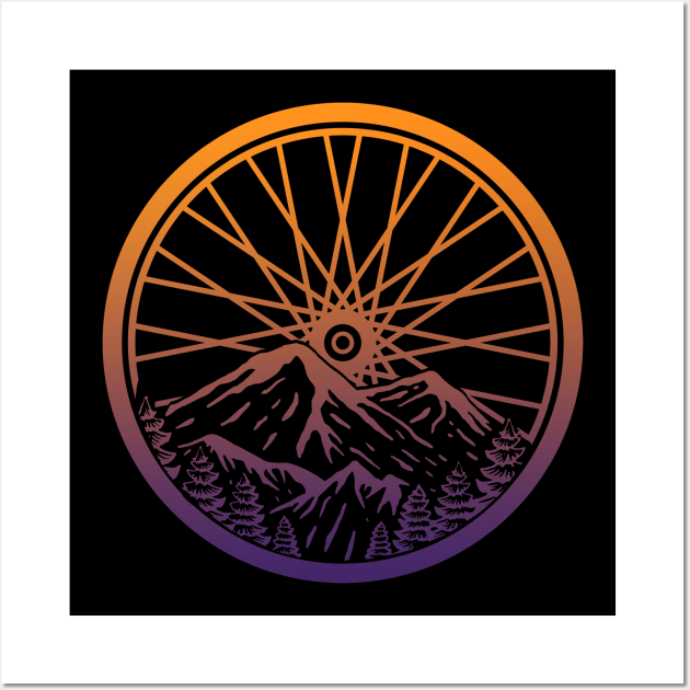 Nature Bike Wheel Wall Art by ShirtsShirtsndmoreShirts